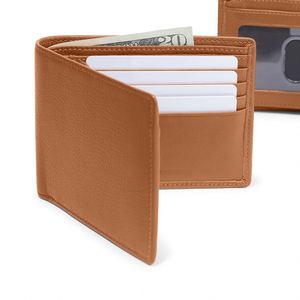 Étui en cuir PU coloré détachable pour homme, porte-cartes d'identité personnalisable, portefeuille court pliable avec logo personnalisé - Product Image 3