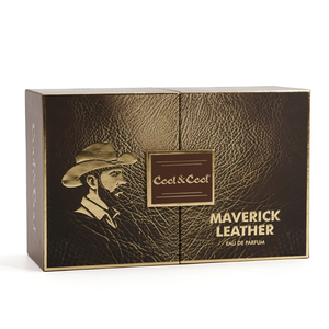 Boîte cadeau rigide à double porte en papier d'emballage de luxe en similicuir personnalisé avec insert en mousse - Product Image 1