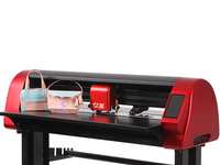 Cabezales dobles automáticos de alta precisión de cartón de 48 pulgadas para plegar y cortar Plotter, cortadora de pegatinas