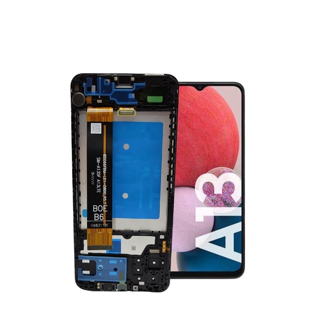 Original Assembly Service Pack LCD A135 for Samsung Galaxy A13 4G Mobile Phone Repaired Parts LCD with Frame Housing