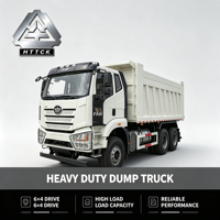 Camion benne basculante FAW 6x4 d'origine, 371 CV, poids lourd, 10 roues, pour le transport de sable et de gravier sur les chantiers de construction et dans les mines