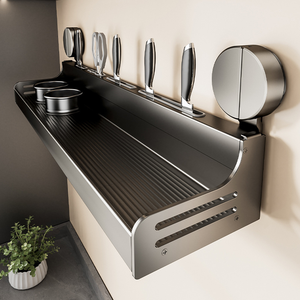 Étagère de <span class=keywords><strong>rangement</strong></span> de <span class=keywords><strong>cuisine</strong></span> multifonctionnelle au design moderne, support à épices sans perçage, solution de <span class=keywords><strong>rangement</strong></span> pour couteaux à usage domestique, Chine - Product Image 3