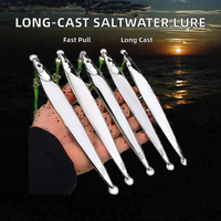 Leurre de pêche en métal pour lancer longue distance, jigging rapide en eau salée, appât artificiel en plomb avec doubles hameçons, pêche en bateau, appât bionique, pêche en mer