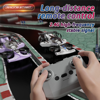 Voiture de course RC 2 en 1 et drone pour enfants et adultes débutants, mode de vol et de dérive à télécommande LED, EPP, double usage terre et air