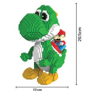 Venta caliente plástico 3D modelo princesa Peach <span class=keywords><strong>Super</strong></span> Bros Yoshi <span class=keywords><strong>Bowser</strong></span> Micro bloques de construcción Marioed figura de ladrillo juguetes para regalo de chico - Product Image 4