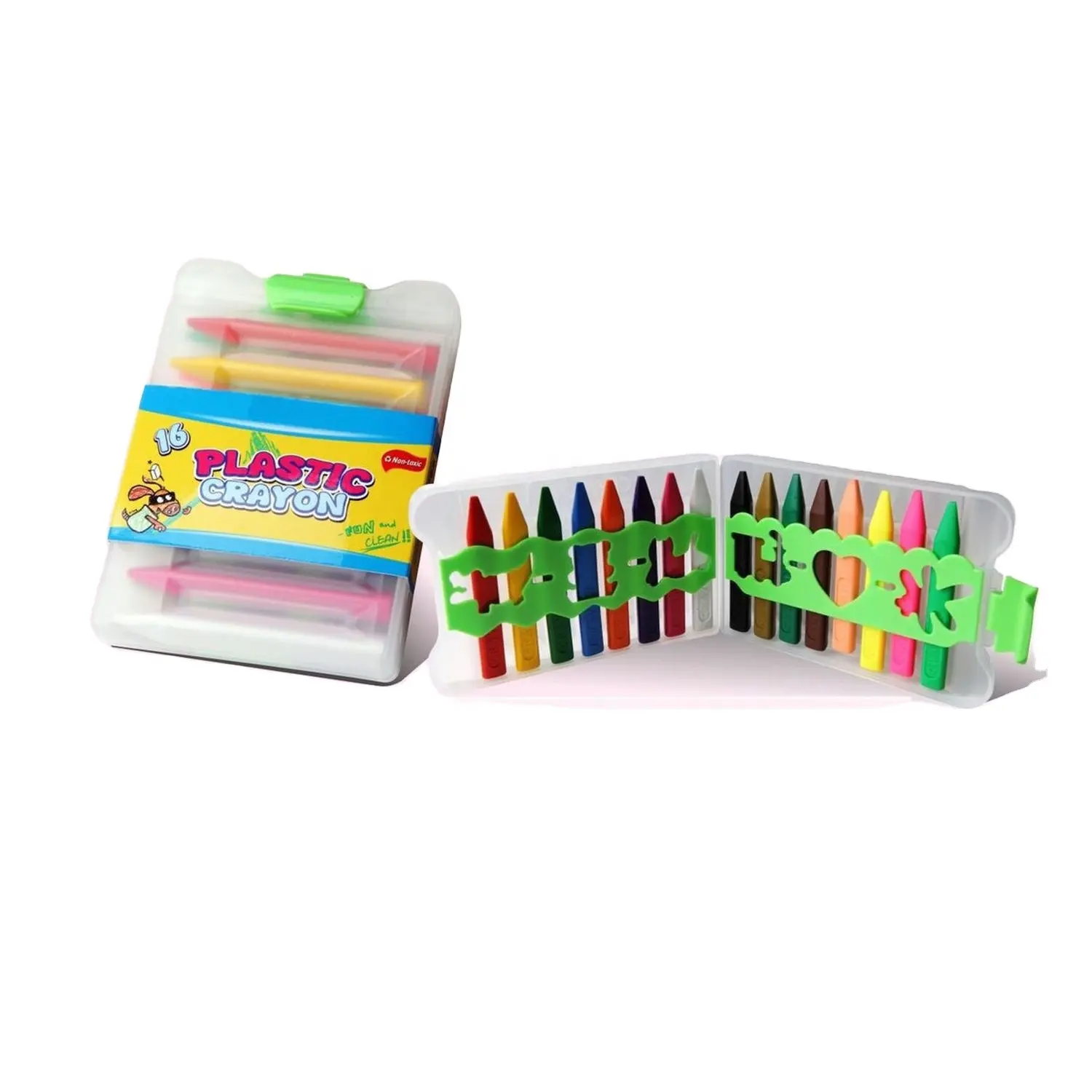 Оптовая продажа, дешевые нетоксичные пластиковые карандаши, набор карандашей 6, 8, 12, 16, 20, 24 цвета, карандаши для воска Jumbo для детей, набор карандашей для детей
