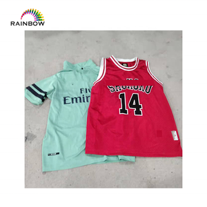 Barato usado <span class=keywords><strong>baloncesto</strong></span> fútbol Jersey balas <span class=keywords><strong>segunda</strong></span> <span class=keywords><strong>mano</strong></span> deportes uniforme trajes camisa al por mayor - Product Image 4