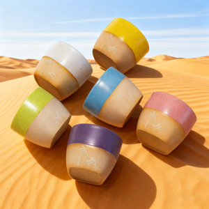 Tazza da Caffè in Ceramica Stile Mediorientale con Motivo Cammello, Tazza da Tè all'Ingrosso 120ML - Product Image 1