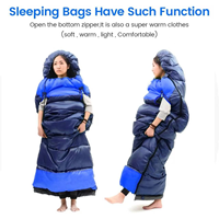 Sacos de Dormir Impermeables OEM al por Mayor con Orificios con Cremallera para Brazos y Pies, Alternativa al Plumón, para Camping