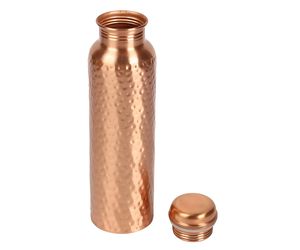 Botella de agua martillada de cobre puro, beneficios para la salud ayurvédica, bebida directa a prueba de fugas, vasos de Yoga, vasos de plástico - Product Image 2