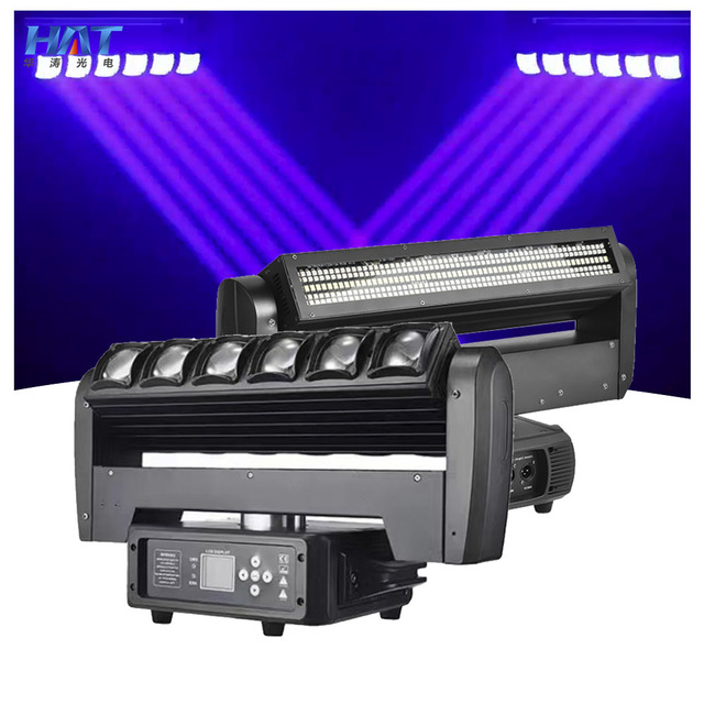 HAT 6X40W LED Bar Moving Head Beam Lights 6*40w Double Face With Strobe Lights RGBW 4IN1 35pcs*3w 5050 Led Beads  DMX Bar Stage