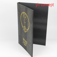 Pabrik Yin Hui Menyesuaikan Logo Buku Menu Kulit PU Buatan Tangan untuk Sampul Menu Lipat Desain Klasik Ringan