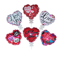 6 pouces amour coeur feuille d'aluminium ballon gonflage automatique mariage fête d'anniversaire décoration hélium fête des mères