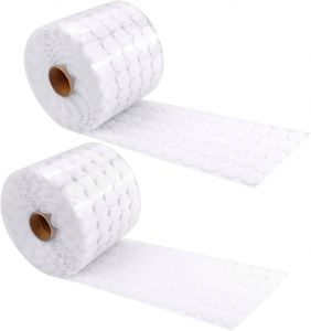 Rouleaux de ruban adhésif à points circulaires transparents, carrés, réglables, imprimés, en nylon robuste, avec logo, auto-adhésifs, à crochets et boucles - Product Image 1