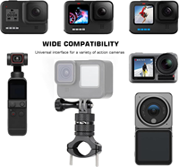 360-Grad-Drehbare Aluminium-Legierung Fahrrad- und Motorrad-Lenkerhalterung für GoPro Hero 13 12 11 10 Dji Osmo Insta360 X5
