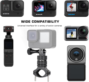 Support de guidon de vélo/moto rotatif à 360 degrés en alliage d'aluminium pour GoPro Hero 13 12 11 10 Dji Osmo Insta360 X5 - Product Image 6
