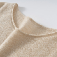 T-shirt ajusté à manches courtes en cachemire tricoté écologique pour femme, personnalisable