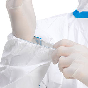 Hubei Haixin Proteção Descartável Coverall Não Tecido Descartável Vestuário Macacões para Homens PPE <span class=keywords><strong>Hazmat</strong></span> <span class=keywords><strong>Suit</strong></span> Factory Atacado - Product Image 5