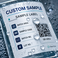 Étiquettes personnalisées imperméables pour petits flacons de peptides, autocollants en PET BOPP pour emballage d'échantillons, impression QR par lot, OEM