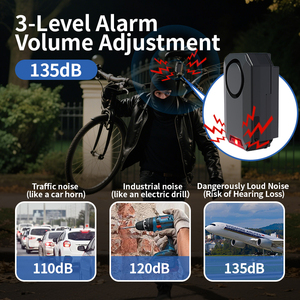 Không Dây Xe Đạp Chống Trộm Báo Động Điều Khiển Từ Xa 135dB Không Thấm Nước An Ninh Thông Minh Khóa USB Có Thể Sạc Lại Động Cơ Xe Đạp Báo Động - Product Image 3