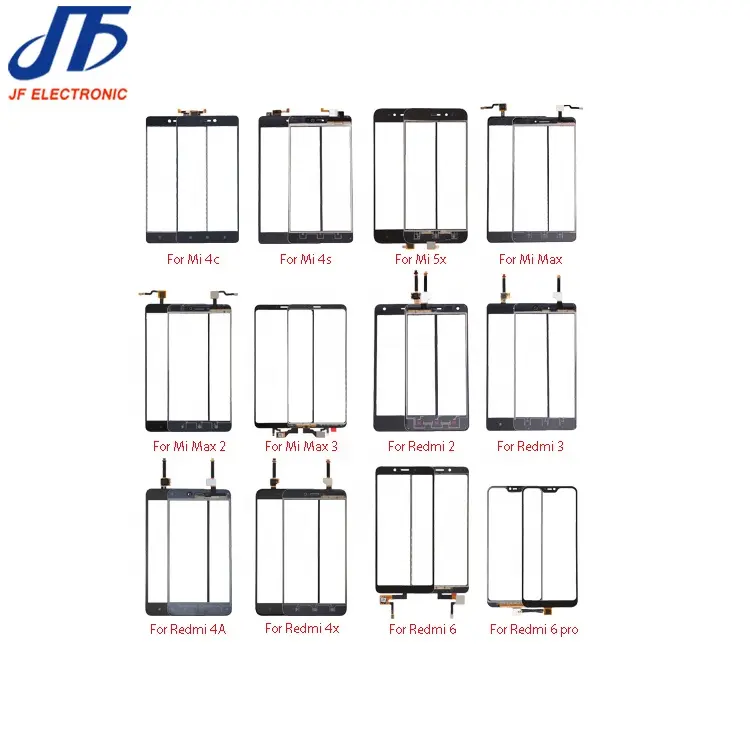 Mobile Phone TP Touch Glass Digitizer For XiaoMi Redmi Hongmi note 2 3 4 5 6 7 8 9 10 pro Y2 S2 4A 5A 6A 4X screen panel