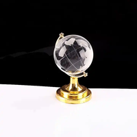 Vente en gros de boule de globe terrestre en cristal K9 personnalisé carte du monde en verre imprimé au laser gravé thème artistique modèle souvenir personnalisé