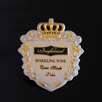 Plaque d'étiquette vintage en métal autocollant adhésif imperméable écologique pour bouteilles de vin et artisanat