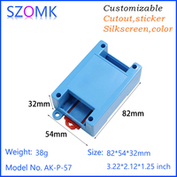 Boîtier de contrôle industriel 82*54*32mm en ABS, coque d'instrumentation pour carte PCB, rail DIN, module d'isolation de sécurité électrique PLC, boîtier en plastique