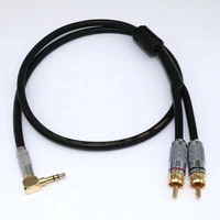 Câble audio 3,5 mm vers double RCA, stéréo TRS vers 2 RCA mâles, cordon répartiteur en Y pour haut-parleur, amplificateur, voiture - Vente en gros usine