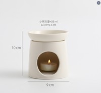 Diffuseur d'huiles essentielles en céramique pour décoration intérieure, brûleur de bougies chauffe-plat, brûleur d'encens et chauffe-cire