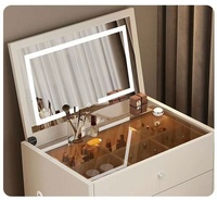 Coiffeuse multifonction intelligente moderne de haute qualité avec éclairage LED et rangement pour chambre à coucher – Meilleure vente