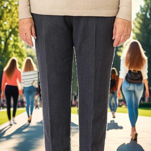 Pantalones Casuales de Corte Recto y Cintura Media para Hombre, Antiarrugas, Largos, de Color Sólido, Mezcla de Lana Tejida, para Otoño - Product Image 2
