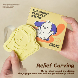 Adorable colgante de yeso con forma de cachorro para aromaterapia, regalo creativo para coche, incienso colgante para armario, pieza de yeso aromático, regalo al por mayor - Product Image 1