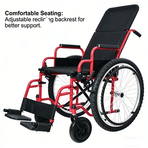 כסא גלגלים ידני RAFU RF6003A עם 8 צמיגים, 24 אינץ' קדמי, משענת יד מתכווננת וניתנת להסרה, משענת רגליים נשלפת, קיפול צד-בצד מאחור - Product Image 6