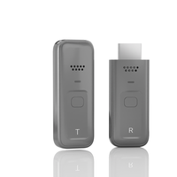 Extenseur HDMI sans fil, portée 50 m, émetteur et récepteur, transmettez du contenu HD depuis un ordinateur portable/PC/boîtier TV vers un moniteur/téléviseur/projecteur, gris