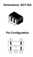 Diode TVS à faible capacité Leiditech ESDA3.3CW-4 SOT-553 10A 8pF pour l'électronique grand public et les équipements de communication
