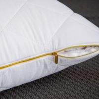 Taie d'oreiller respirante et imperméable 100 % coton, motif cœur tissé matelassé, style vintage, personnalisable, gravée au laser, pour hôpital