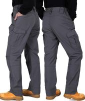 8432 Fortement recommandé, pantalon de travail en toile Dura-Stretch Rip-Stop avec poches cargo de 8,5 oz, résistant aux flammes, hydrofuge et anti-taches