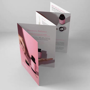 Cosmetische drievoudig gedrukte kleuren pagina A3 A4 viervoudig fotoalbum brochure vouwblad instructiefolder drukwerk - Product Image 3