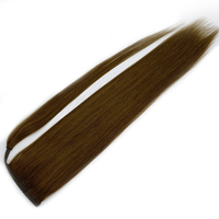 Extension de cheveux bruts 100% naturels, postiche de queue de cheval, non traité, vente en gros