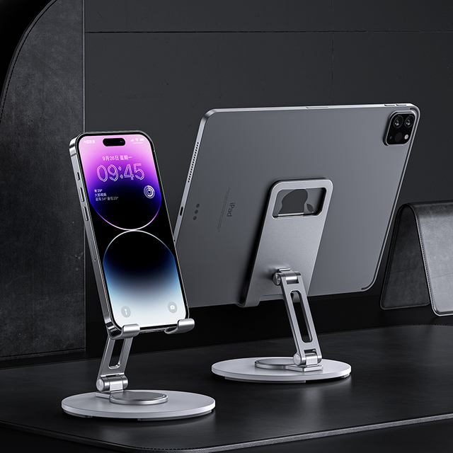 Boneruy Foldable Ergonomic Angle Adjustable Mobile Phone Holders 360 Swivel Desktop Tablet Pc Stand 10 Nano Cell Phone Holder