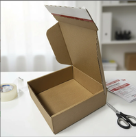 Boîte d'emballage personnalisée à fermeture éclair détachable en carton ondulé kraft recyclé avec gaufrage pour cadeaux, artisanat, bougies et portefeuilles