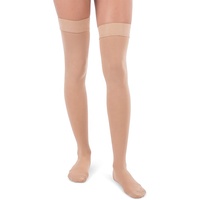 Bas de compression anti-embolie à compression graduée de qualité bon marché, au-dessus du genou, 30-40 mmHg, à bout ouvert, pour les varices