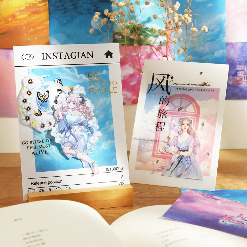 Mr. Paper 6 design 10 pz/set adesivi serie variopinta romantic sky e comic decoration stickers pack per diario Scrap Book