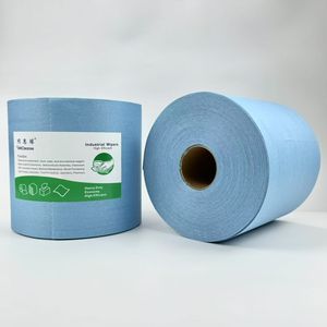 กระดาษไมโครไฟเบอร์อุตสาหกรรมสีฟ้าม้วนใหญ่ผ้าไม่ทอเป็นมิตรต่อสิ่งแวดล้อมผ้าเช็ดในครัวปลอดฝุ่นออกแบบได้ตามต้องการ - Product Image 2