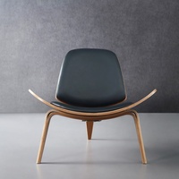 Fauteuil individuel en bois massif de style nordique, design artistique, chaise créative en forme de coquille d'avion, modèle Smile, très populaire sur internet