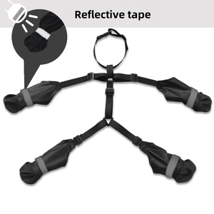Stivali per cani in poliestere Anti-sporco a quattro stagioni impermeabili nuovi e traspiranti per animali domestici da esterno scarpe per cani stile orsacchiotto con cinghie - Product Image 5