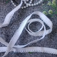 Bande élastique demi-ronde 1320/1.0 en soie légère tricotée ordinaire pour sous-vêtements, vêtements, accessoires de col à revers