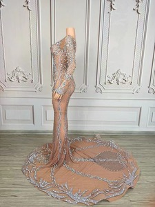 Fête <span class=keywords><strong>d</strong></span>'anniversaire perles <span class=keywords><strong>robe</strong></span> de luxe <span class=keywords><strong>robe</strong></span> de mariée <span class=keywords><strong>robe</strong></span> de mariée cristaux scintillants haut de gamme <span class=keywords><strong>robe</strong></span> de soirée élégante <span class=keywords><strong>robe</strong></span> Huacong - Product Image 5