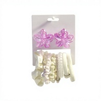 Ensemble d'accessoires capillaires mignons : mini pinces à cheveux fleuries et chouchous en tissu doux – Lot de 10 pièces – Vente en gros – Usine FAMA